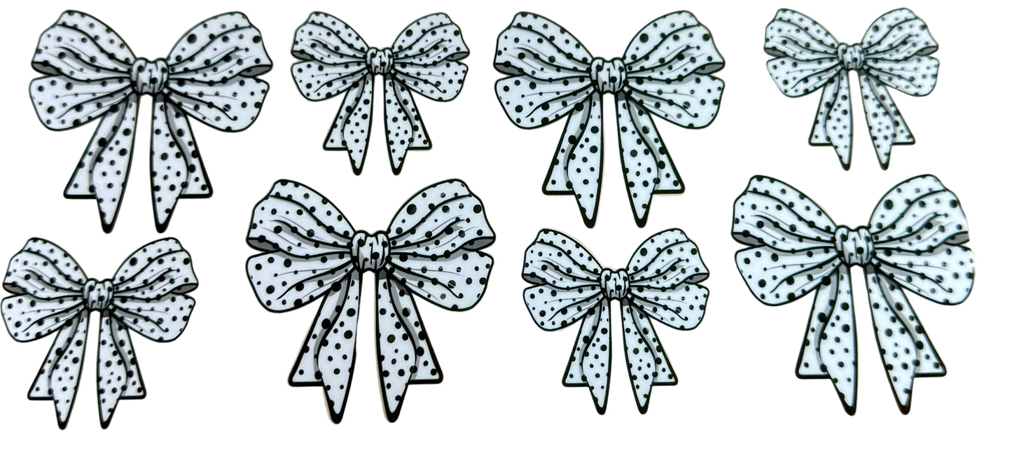 C294- (1PC) POLKA DOT BOWS 16OZ UV DTF Transfer Wrap/Sticker for Cup/Tumbler