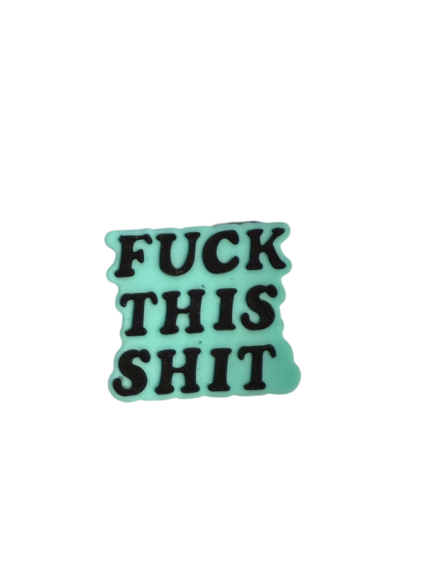 F/BW22- (1)PC 1.1" FU*K This SH!T Focal Bead for DIY Keychains, Wristlets, Cup Charms, Car Charms ETC