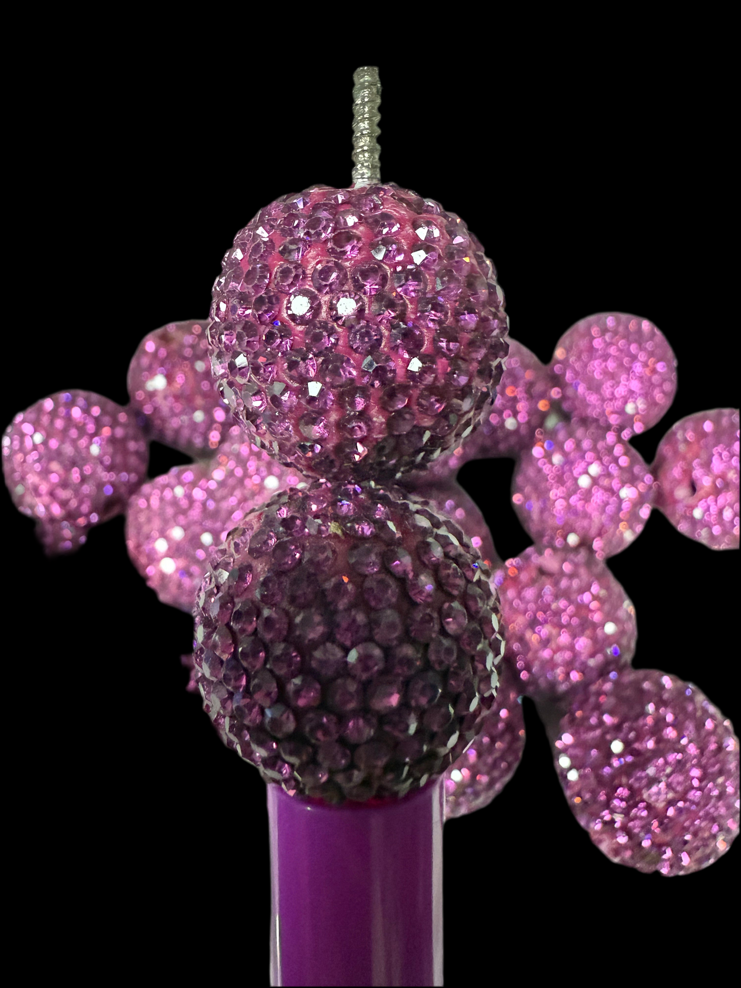 R38- (10PCS) 20mm Fuschia pave-rhinestones with Polymer Clay Core Beads for DIY
