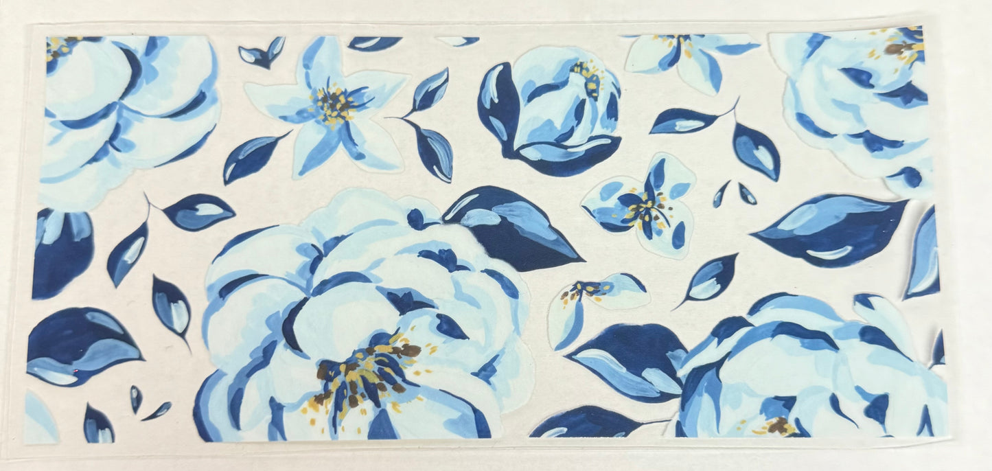 C586- (1PC) FLOWERS 16OZ UV DTF Transfer Wrap/Sticker for Cup/Tumbler