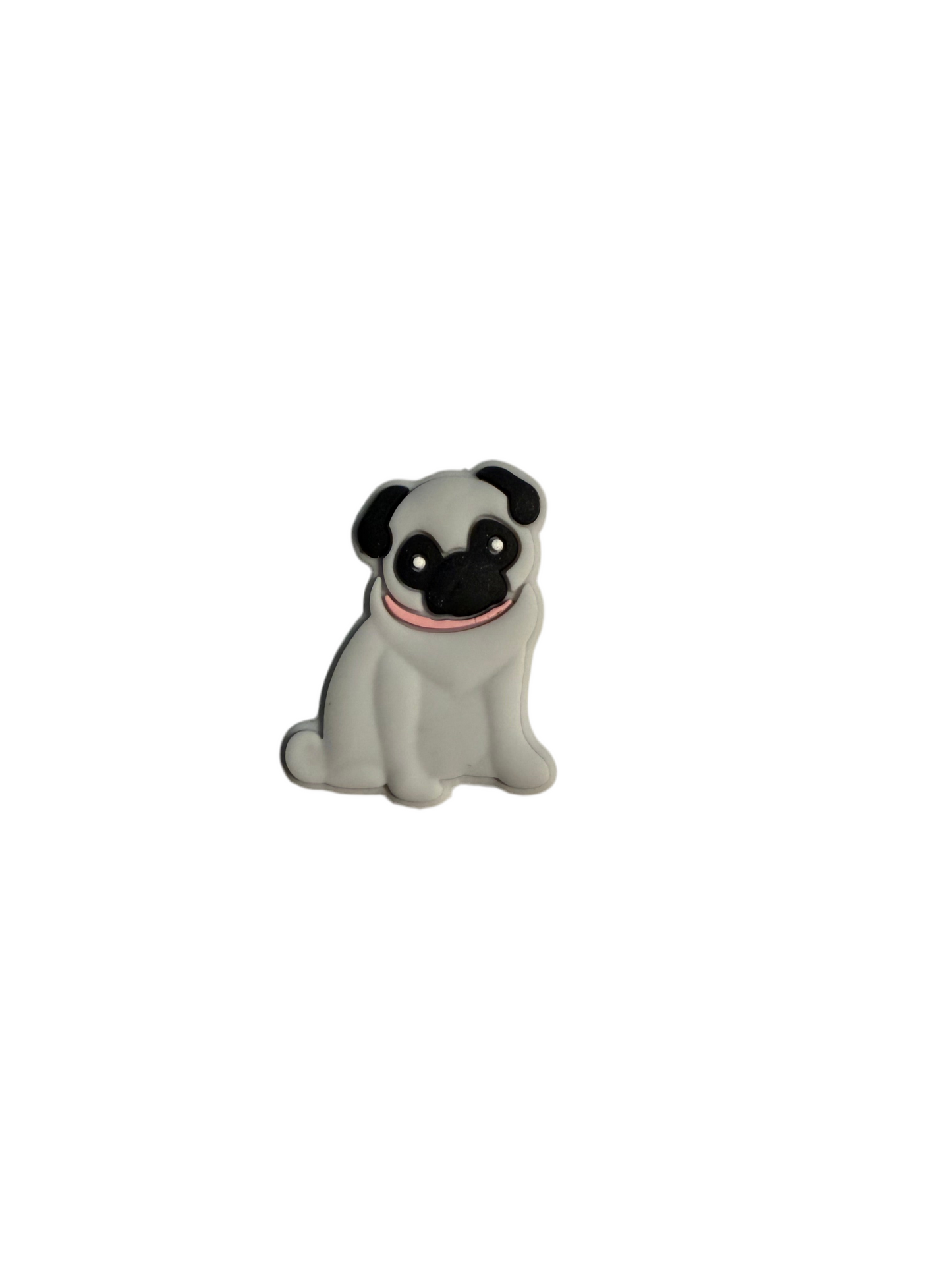 F/A15- (1)PC 1.1" Pug Dog Focal Bead for DIY Keychains, Wristlets, Cup Charms, Car Charms ETC