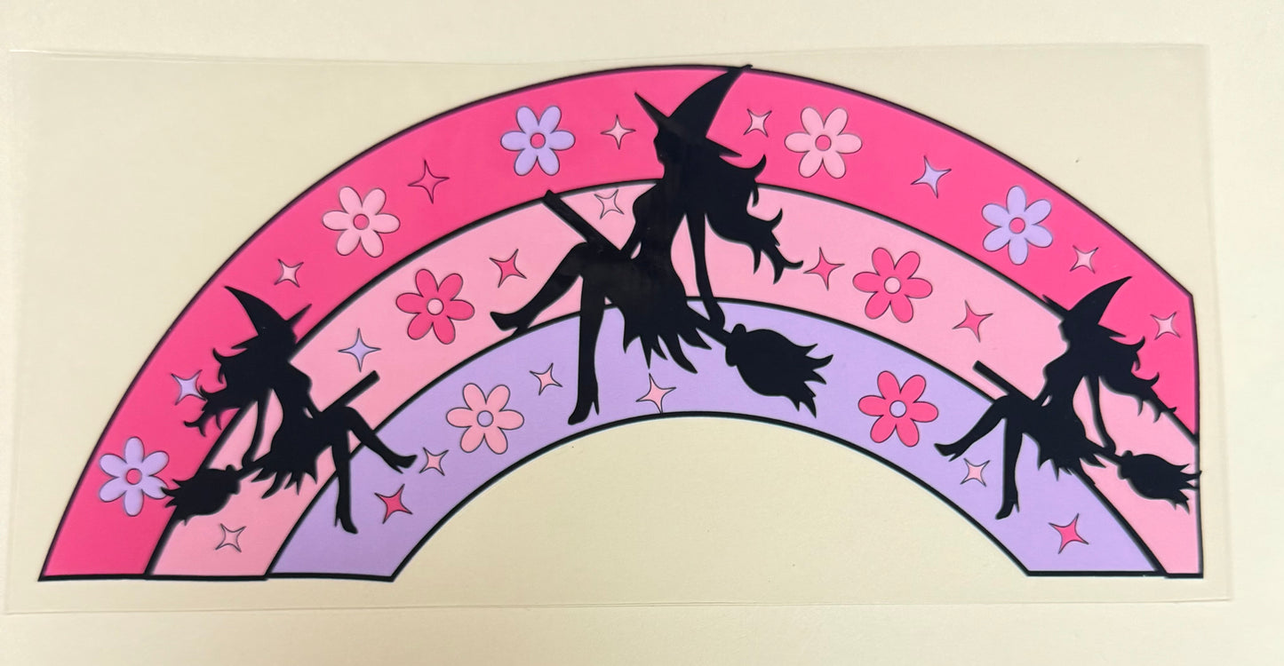 C507- (1PC) WITCH/RAINBOW 16OZ UV DTF Transfer Wrap/Sticker for Cup/Tumbler