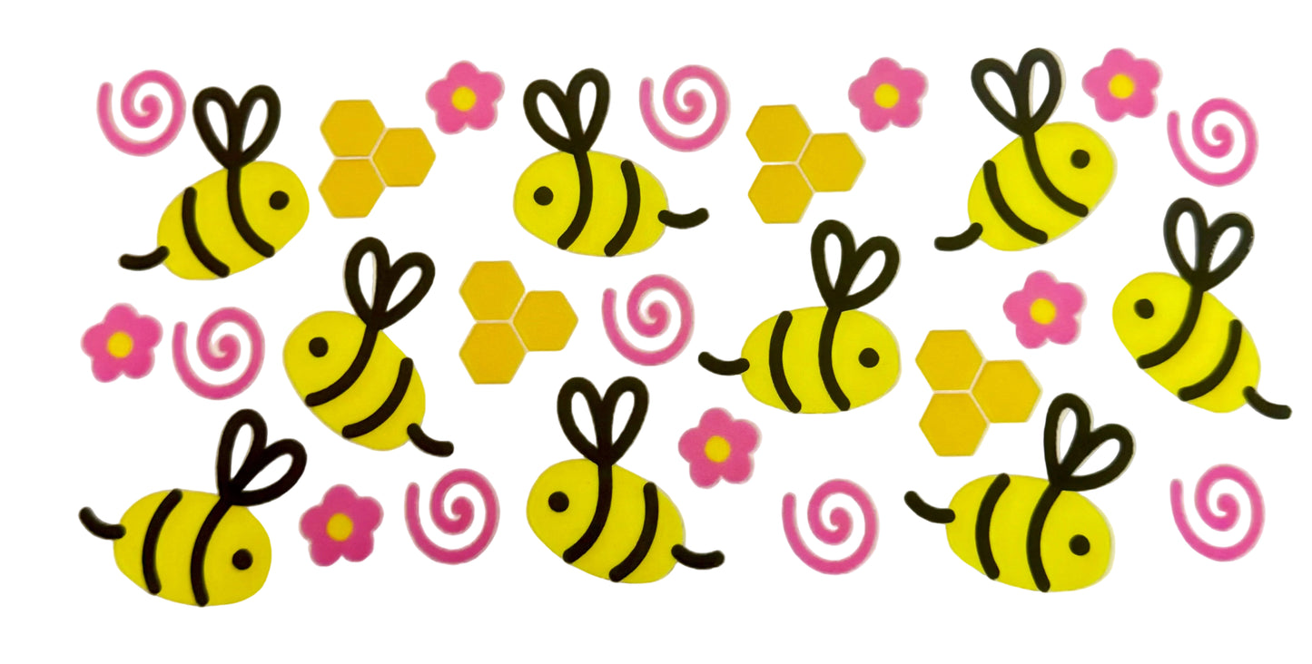 C289- (1PC) BEES 16OZ UV DTF Transfer Wrap/Sticker for Cup/Tumbler
