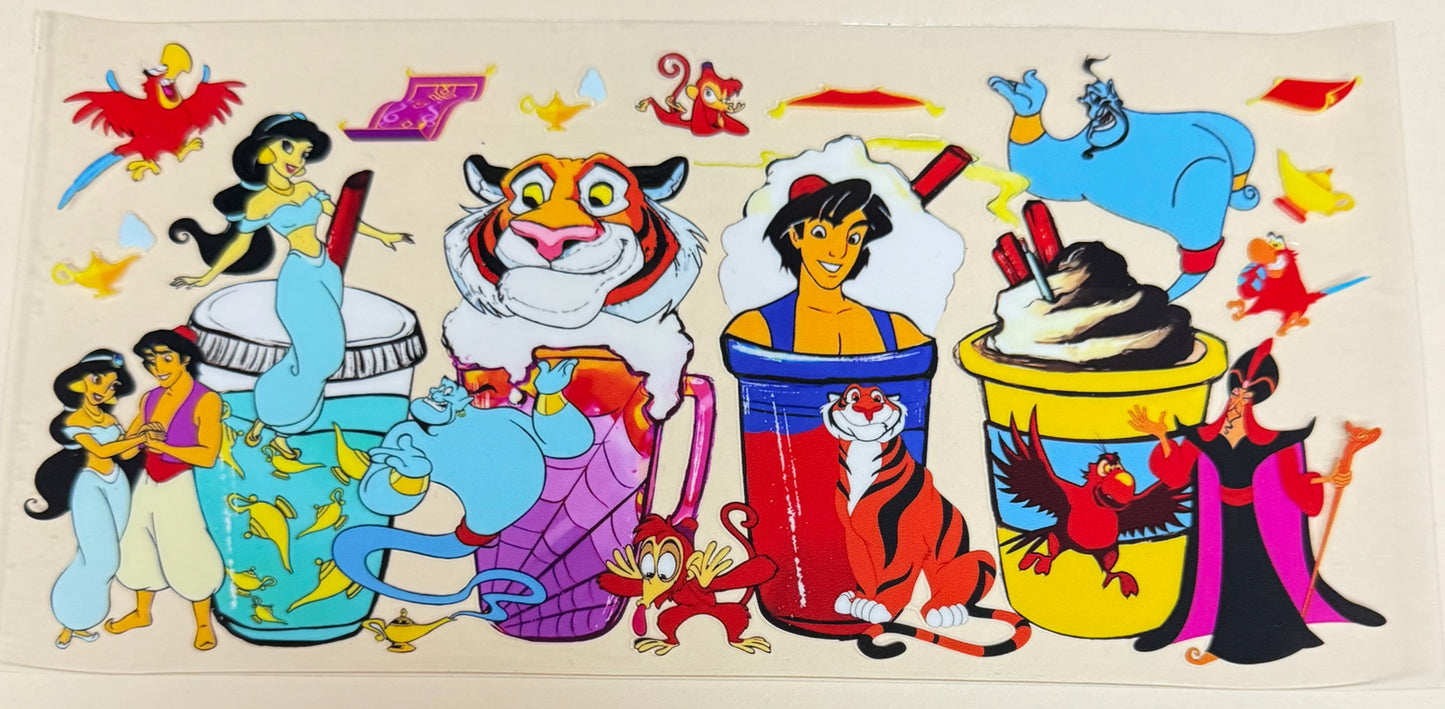 C490- (1PC) ALADDIN 16OZ UV DTF Transfer Wrap/Sticker for Cup/Tumbler