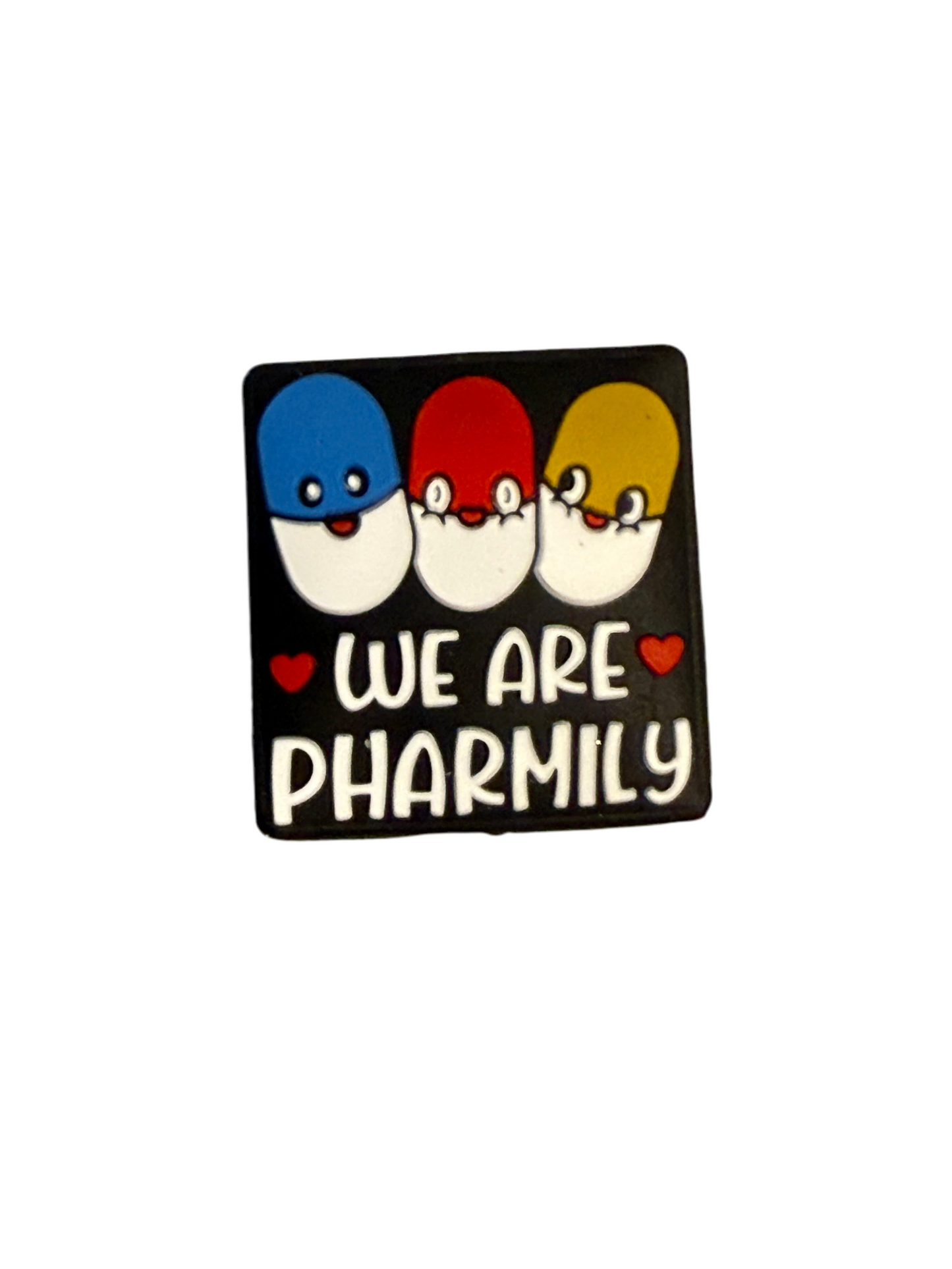 F/C26- (1)PC 1" WE ARE PHARMILY Focal Bead for DIY Keychains, Wristlets, Cup Charms, Car Charms ETC
