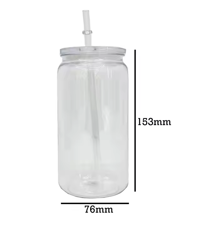 (1)- Personalized 16oz GLASS Snow Globe Libby Style Tumbler