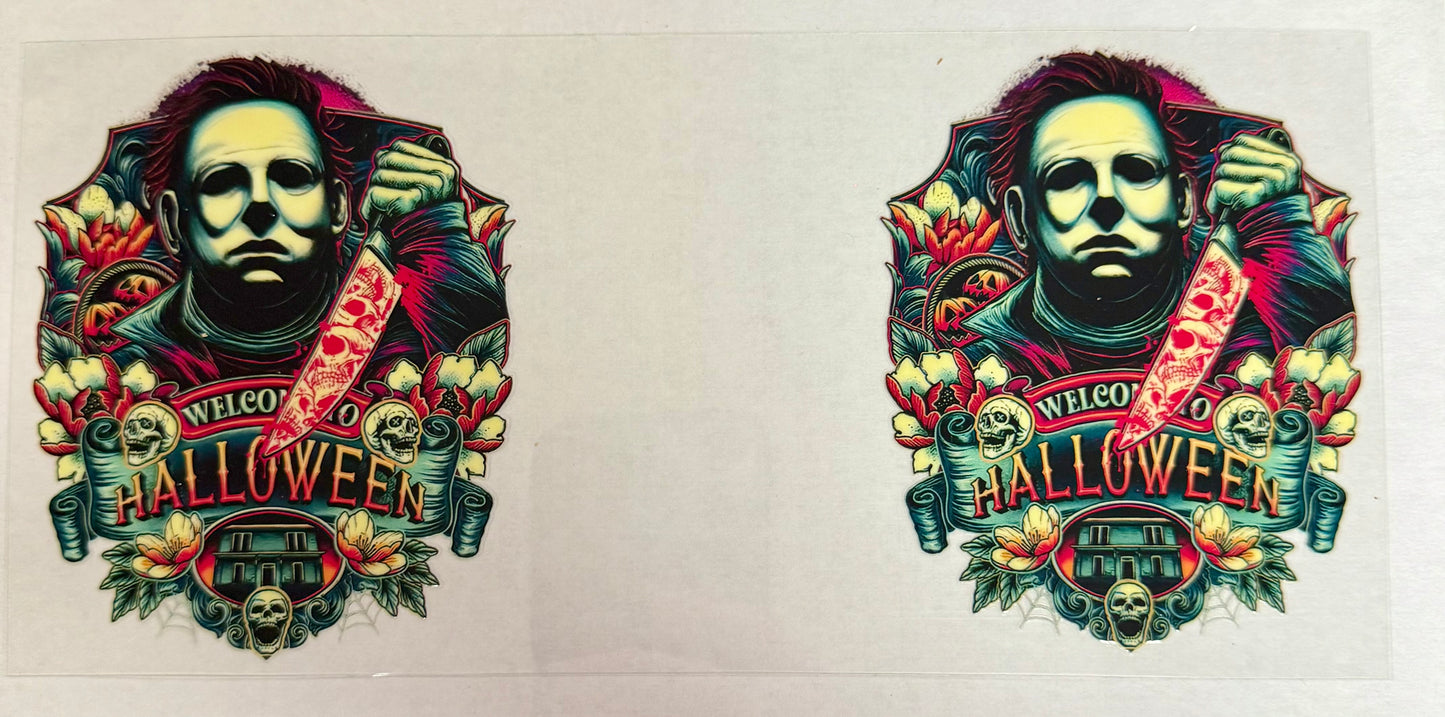 C555- (1PC) WELCOME TO HALLOWEEN 16OZ UV DTF Transfer Wrap/Sticker for Cup/Tumbler