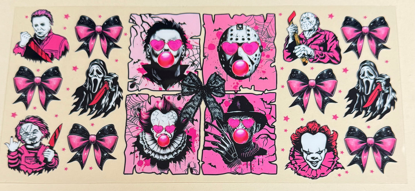 C441- (1PC) BUBBLEGUM HALLOWEEN 16OZ UV DTF Transfer Wrap/Sticker for Cup/Tumbler