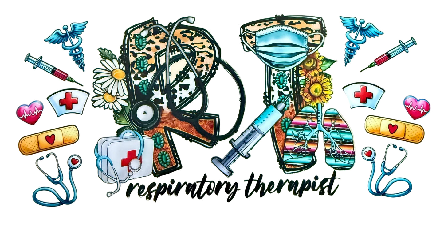 C278- (1PC) RESPIRATORY THERAPIST 16OZ UV DTF Transfer Wrap/Sticker for Cup/Tumbler