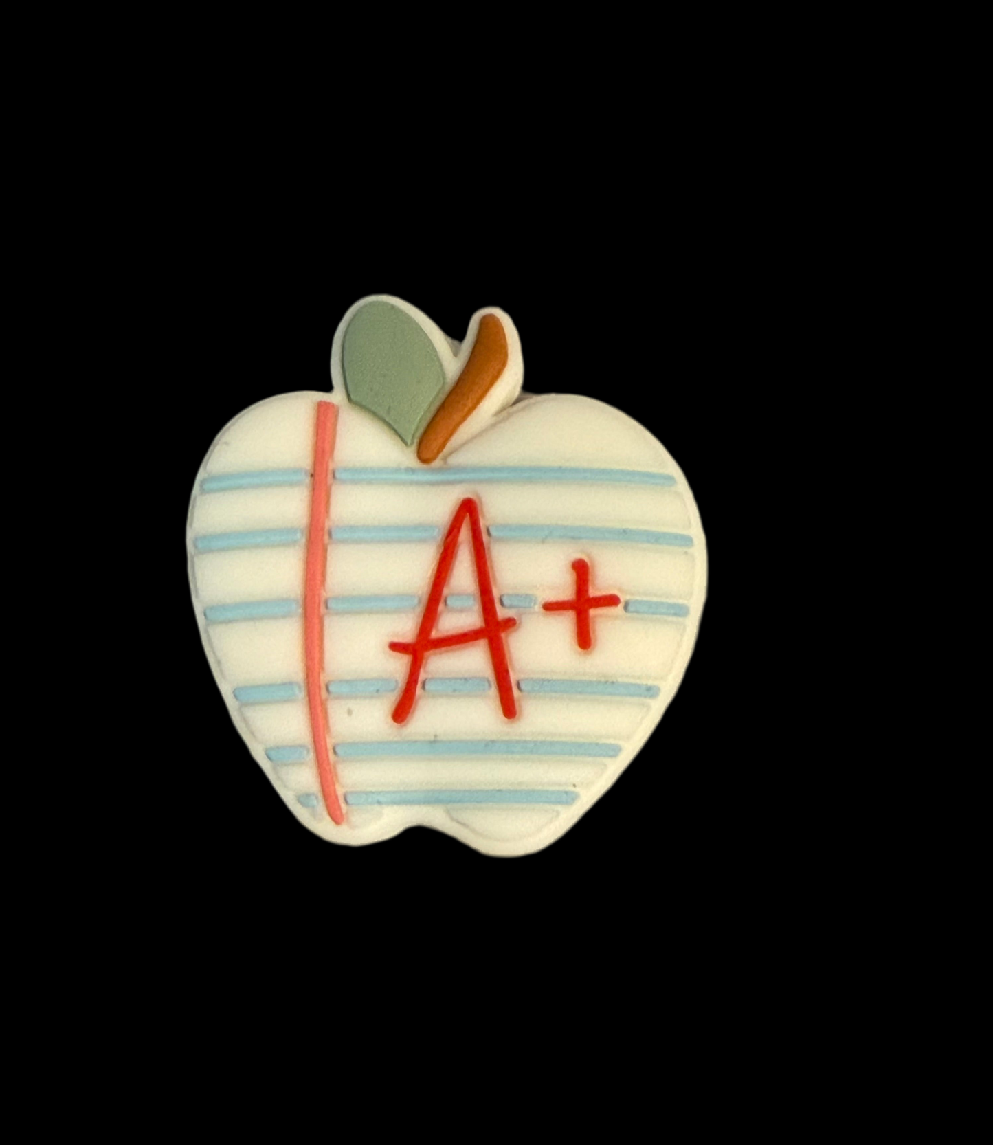 F/C38- (1)PC 1.1" A+ on Lined Paper Apple Focal Bead for DIY Keychains, Wristlets, Cup Charms, Car Charms ETC