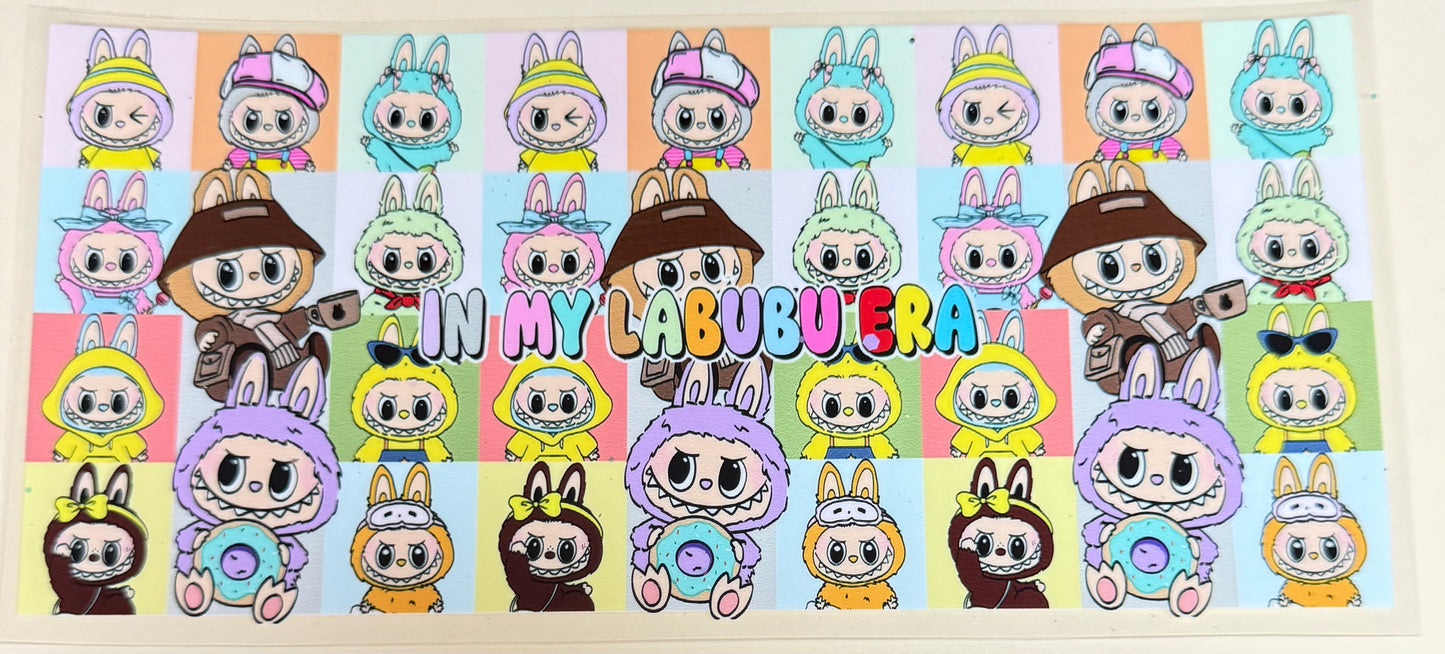 C510- (1PC) LABUBU ERA 16OZ UV DTF Transfer Wrap/Sticker for Cup/Tumbler