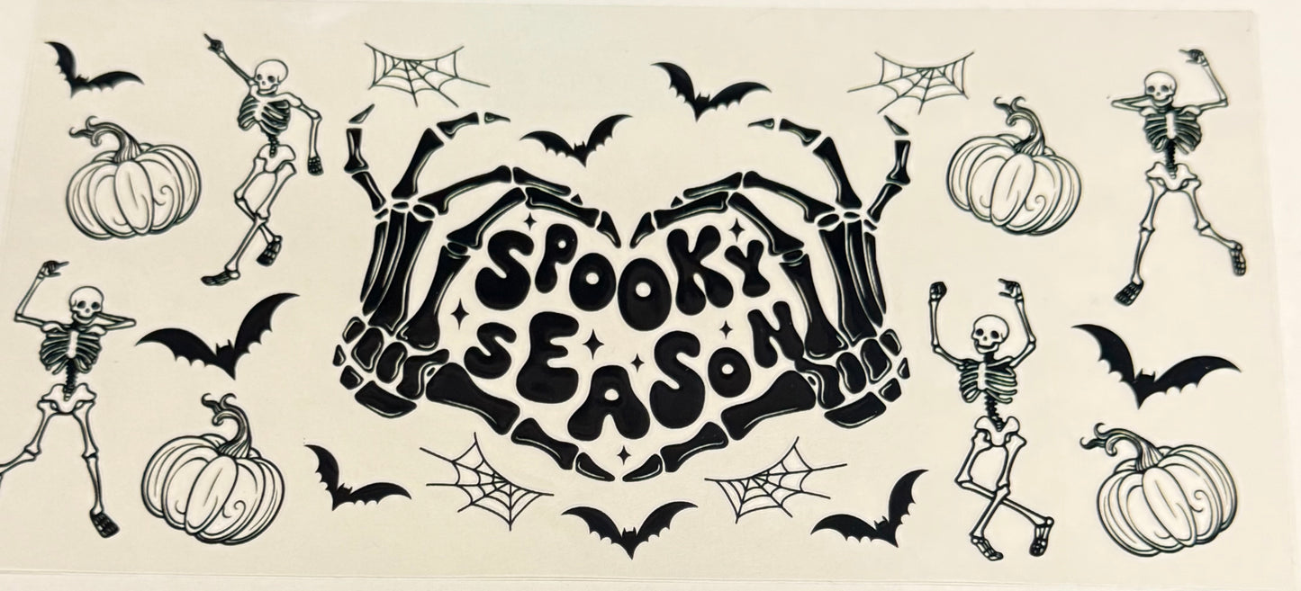 C470- (1PC) SPOOKY SEASON 16OZ UV DTF Transfer Wrap/Sticker for Cup/Tumbler
