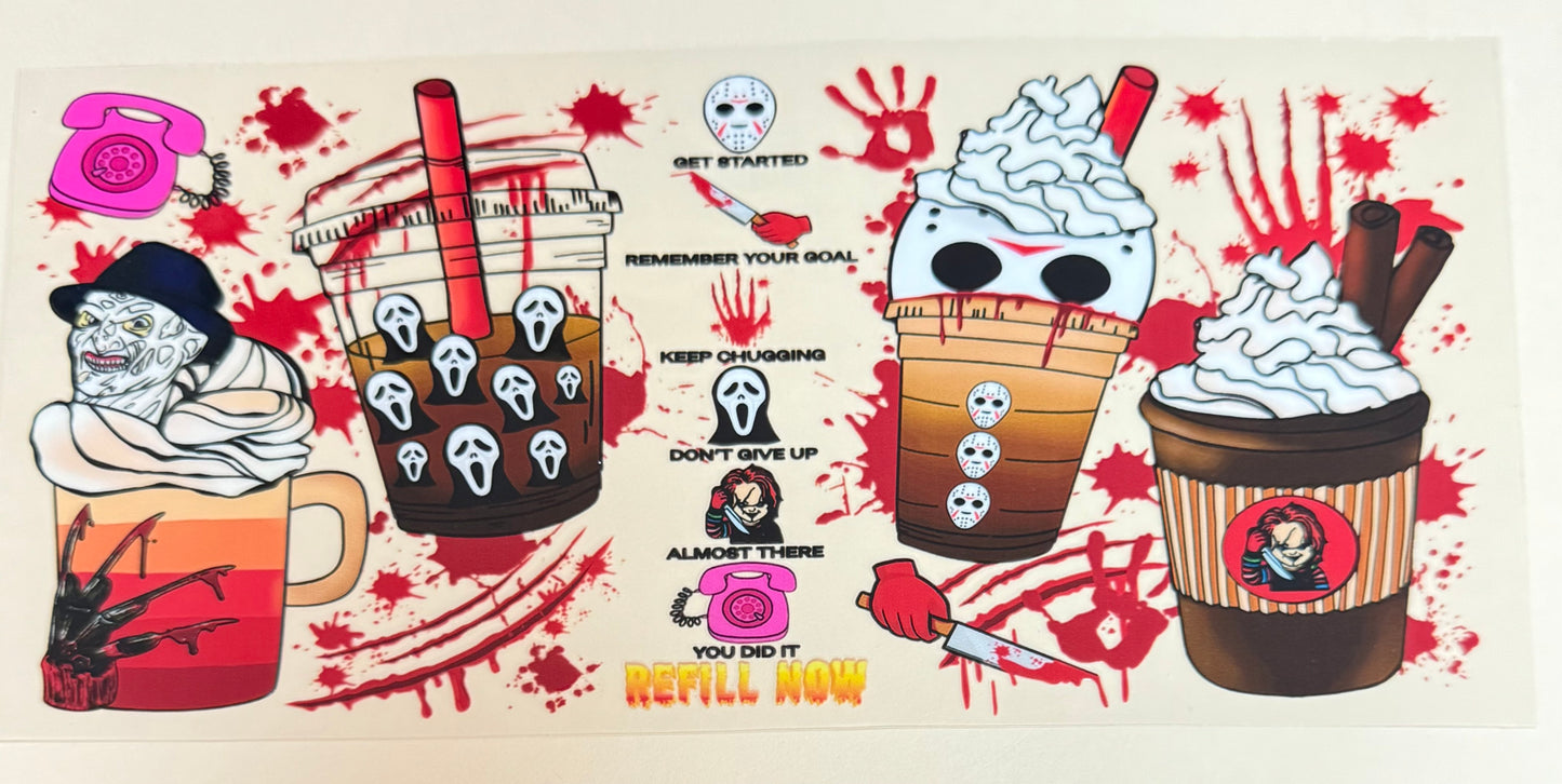 C453- (1PC) HALLOWEEN DRINKS 16OZ UV DTF Transfer Wrap/Sticker for Cup/Tumbler