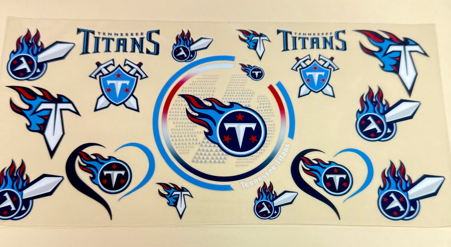 C326- (1PC) TITANS 16OZ UV DTF Transfer Wrap/Sticker for Cup/Tumbler