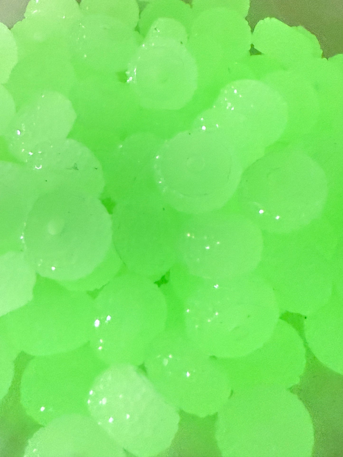 R58- (10PCS) 12mm GLOW IN DARK Round Rondelle Style Spacer Plastic/Acrylic Beads for DIY