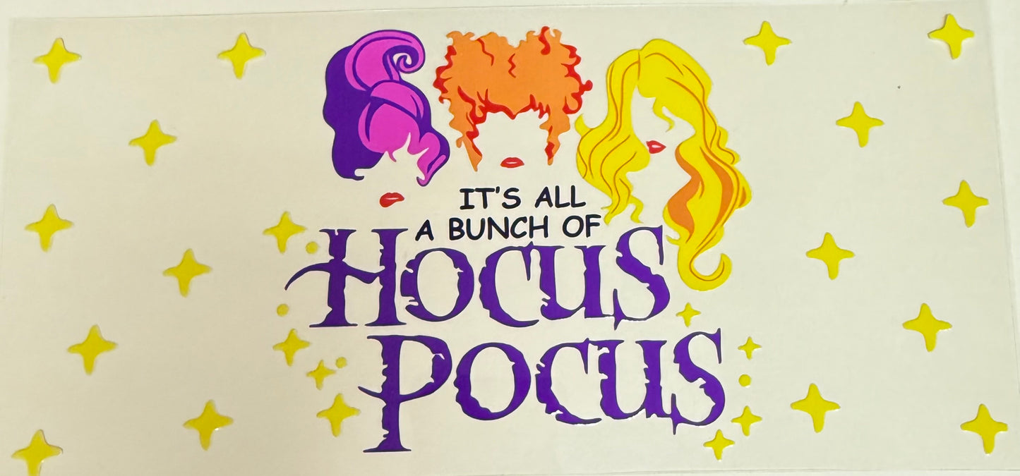 C480- (1PC) HOCUS POCUS 16OZ UV DTF Transfer Wrap/Sticker for Cup/Tumbler