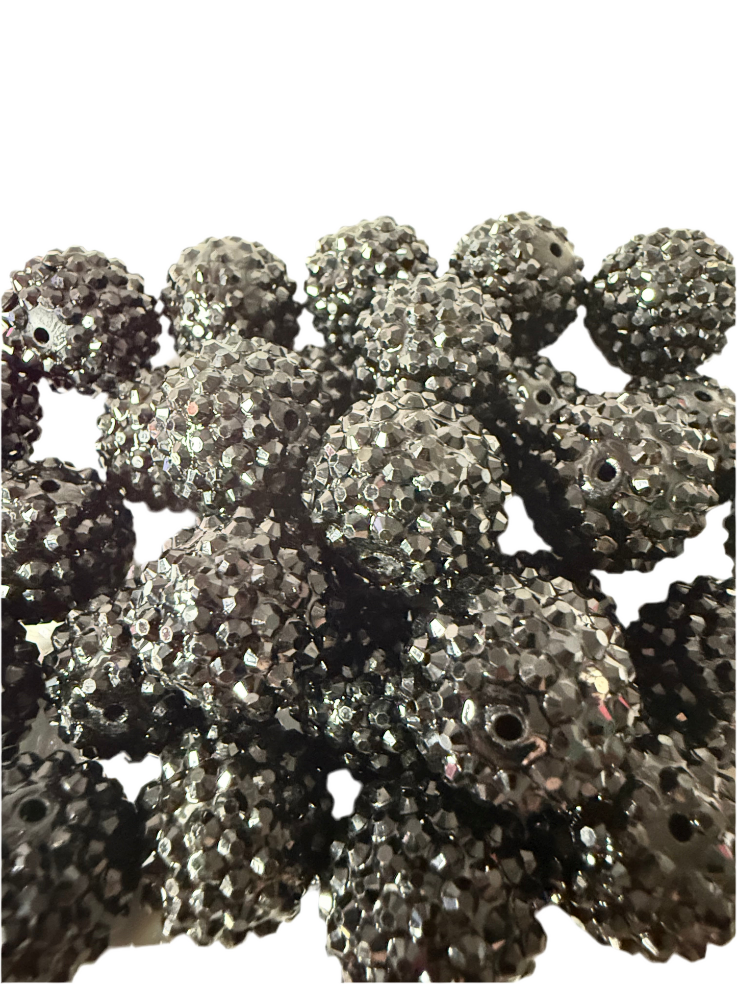 R39- (5PCS) 20mm Black Color Bubblegum Acrylic Rhinestone Beads for DIY