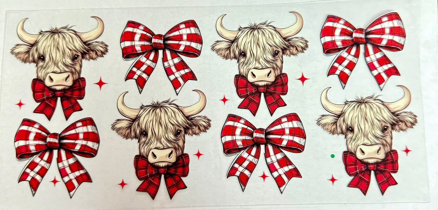 C567- (1PC) COWS 16OZ UV DTF Transfer Wrap/Sticker for Cup/Tumbler
