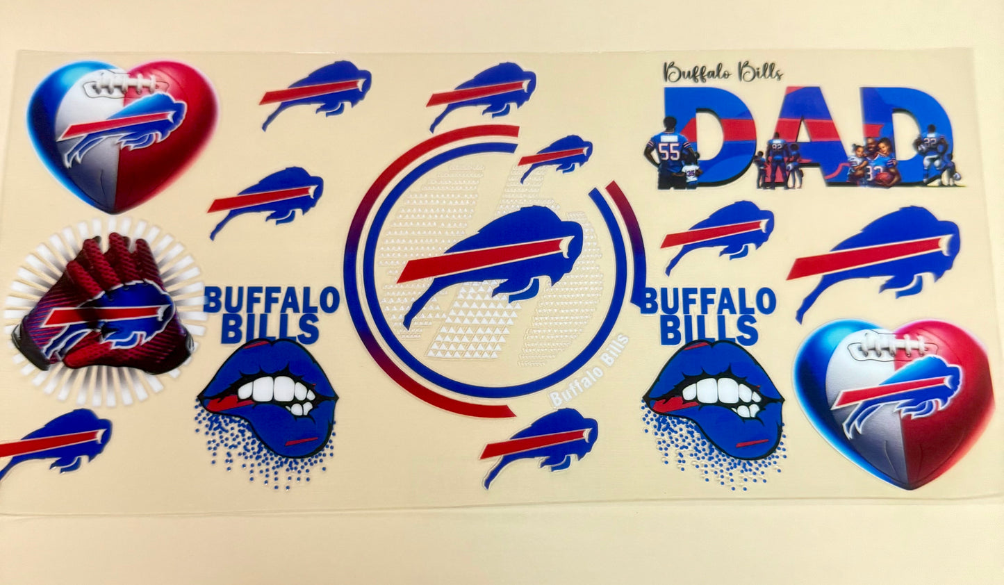 C323- (1PC) BILLS 16OZ UV DTF Transfer Wrap/Sticker for Cup/Tumbler