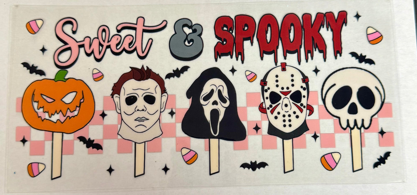 C560- (1PC) SWEET & SPOOKY 16OZ UV DTF Transfer Wrap/Sticker for Cup/Tumbler