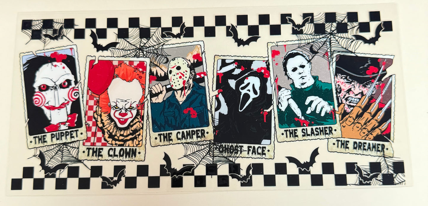 C381- (1PC) HALLOWEEN TAROT CARDS 16OZ UV DTF Transfer Wrap/Sticker for Cup/Tumbler