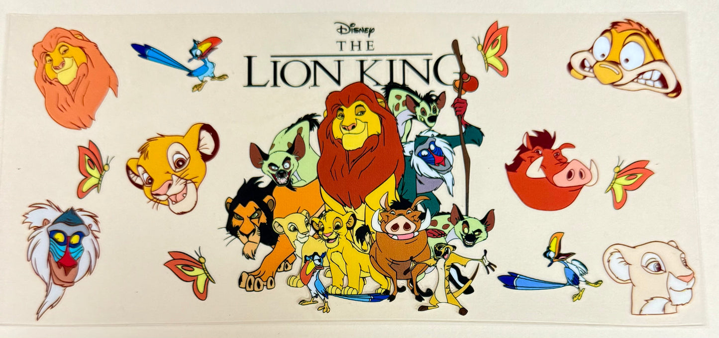C511- (1PC) LION KING 16OZ UV DTF Transfer Wrap/Sticker for Cup/Tumbler