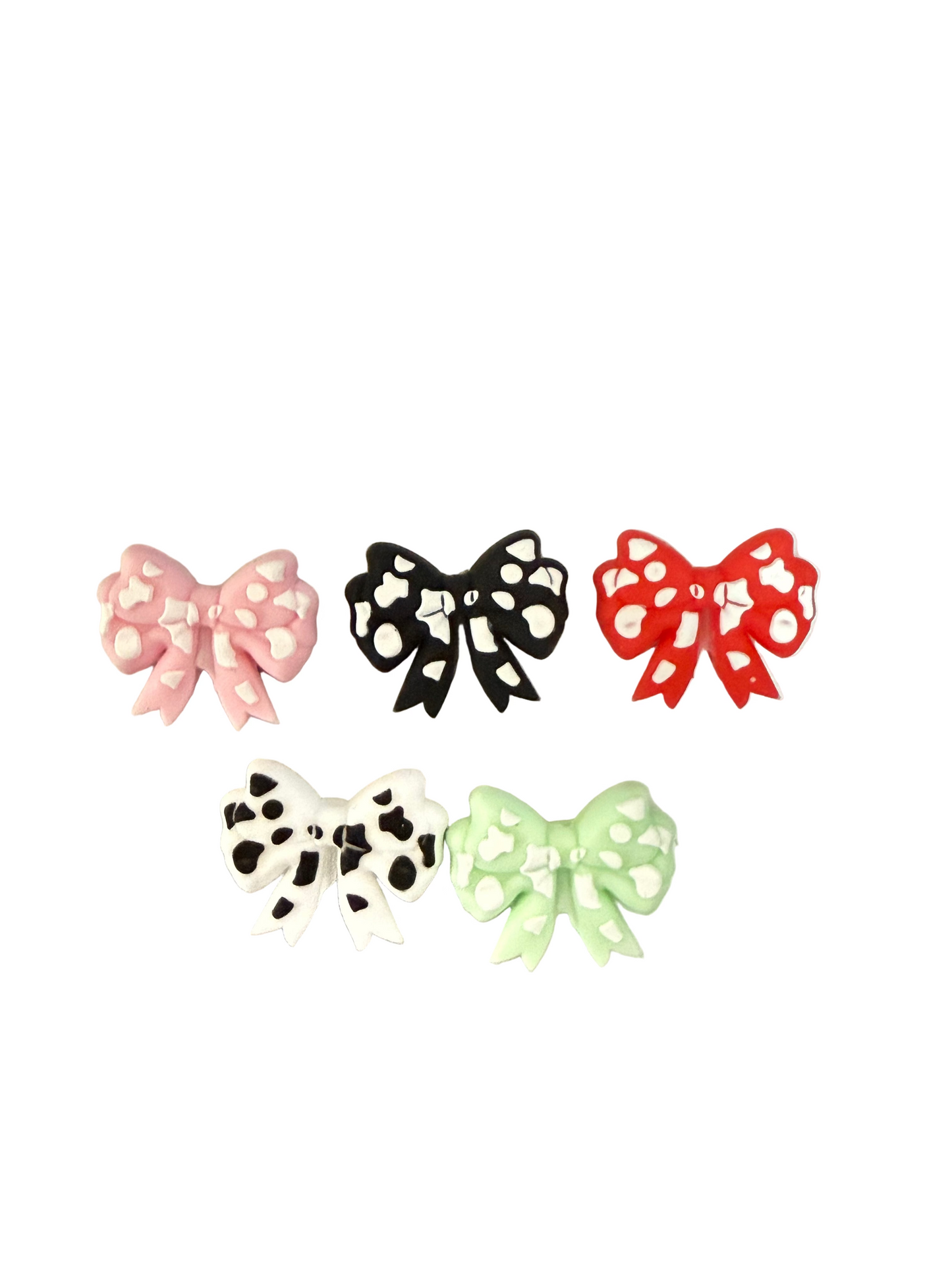 F/B47- (1)PC Choose Your Color- Cow Print BOW Focal Bead