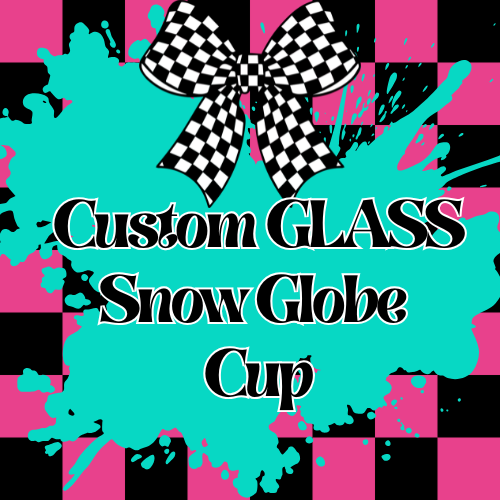 Custom GLASS Snow Globe Cup