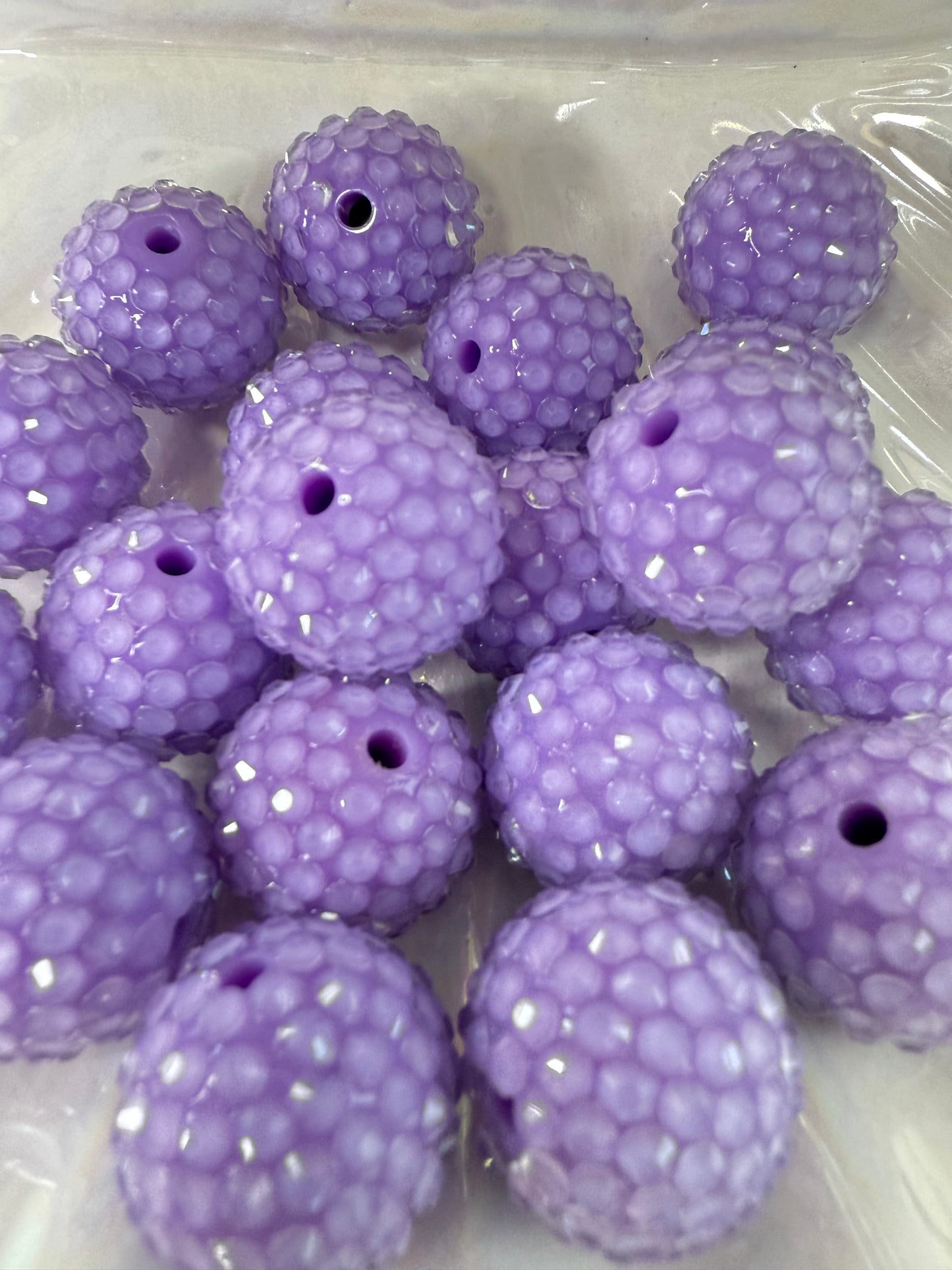 R32-LAVENDER (5PCS) 20mm Clear Jelly Bubblegum Acrylic Rhinestone Beads for DIY