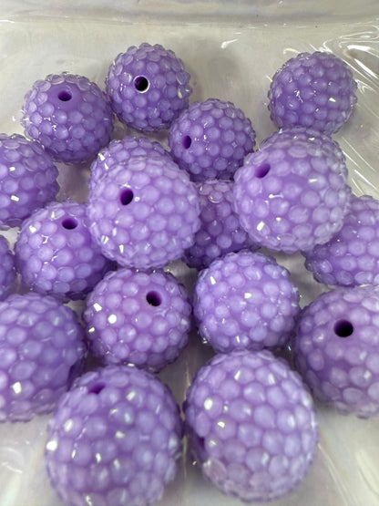 R32-LAVENDER (5PCS) 20mm Clear Jelly Bubblegum Acrylic Rhinestone Beads for DIY