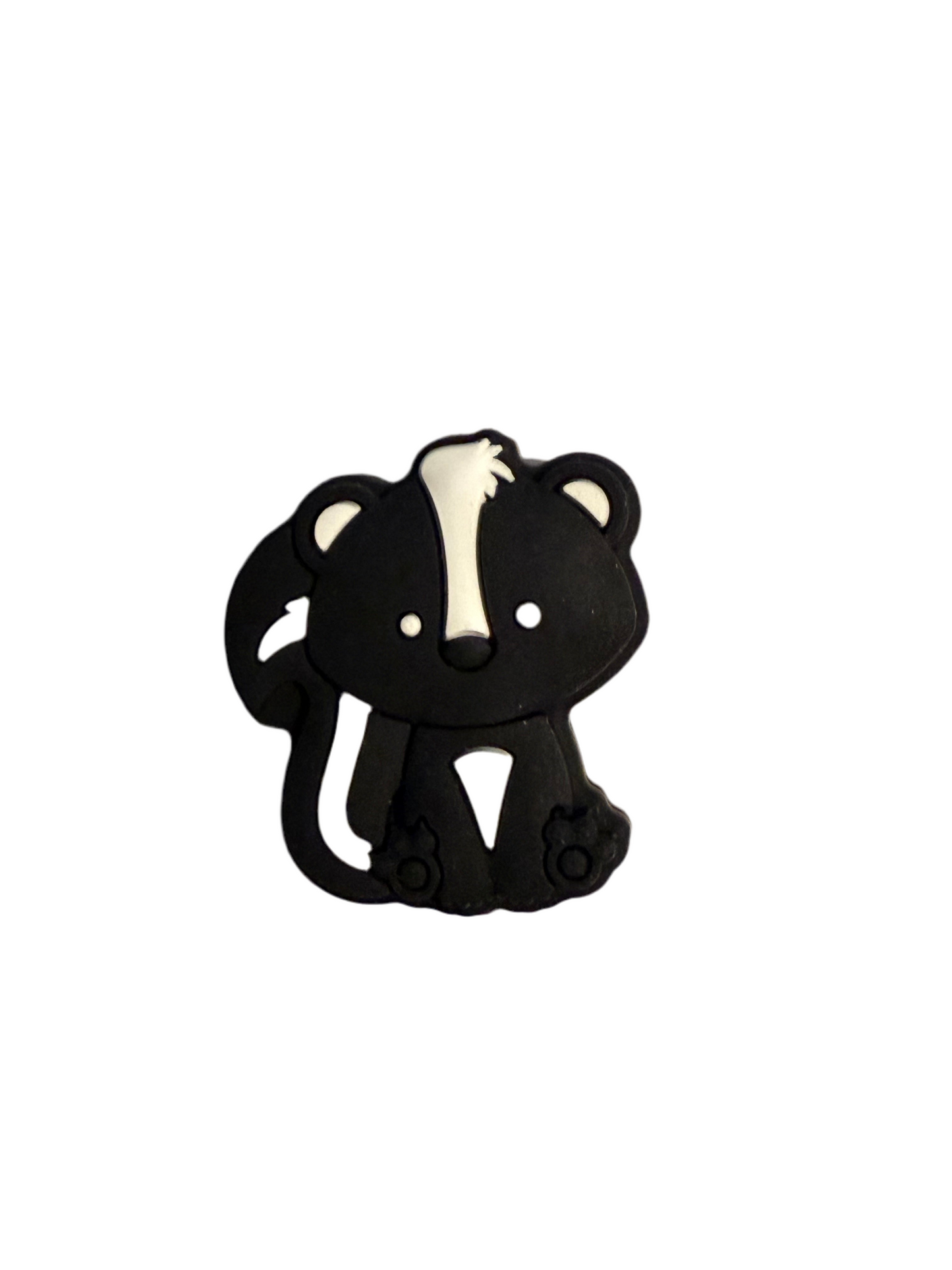 F/A2- (1)PC 1.2" Cute Sitting Skunk Focal Bead for DIY Keychains, Wristlets, Cup Charms, Car Charms ETC