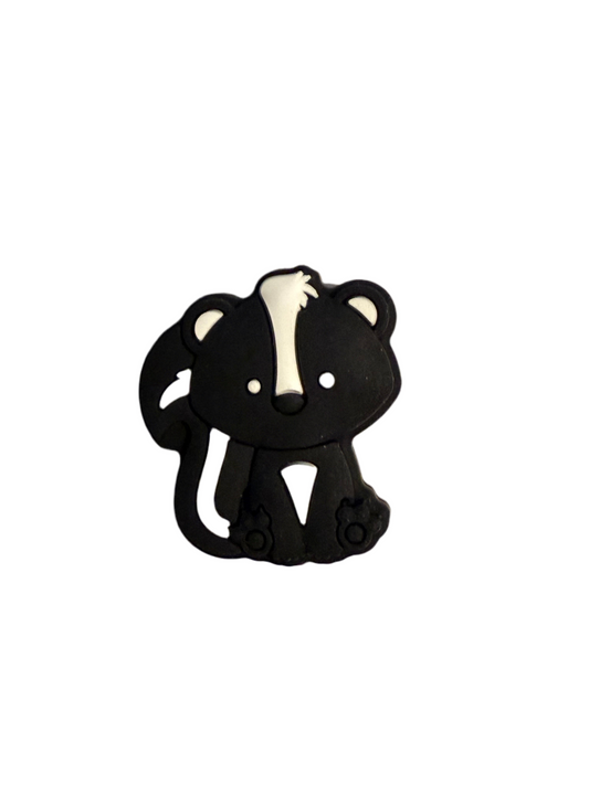 F/A2- (1)PC 1.2" Cute Sitting Skunk Focal Bead for DIY Keychains, Wristlets, Cup Charms, Car Charms ETC