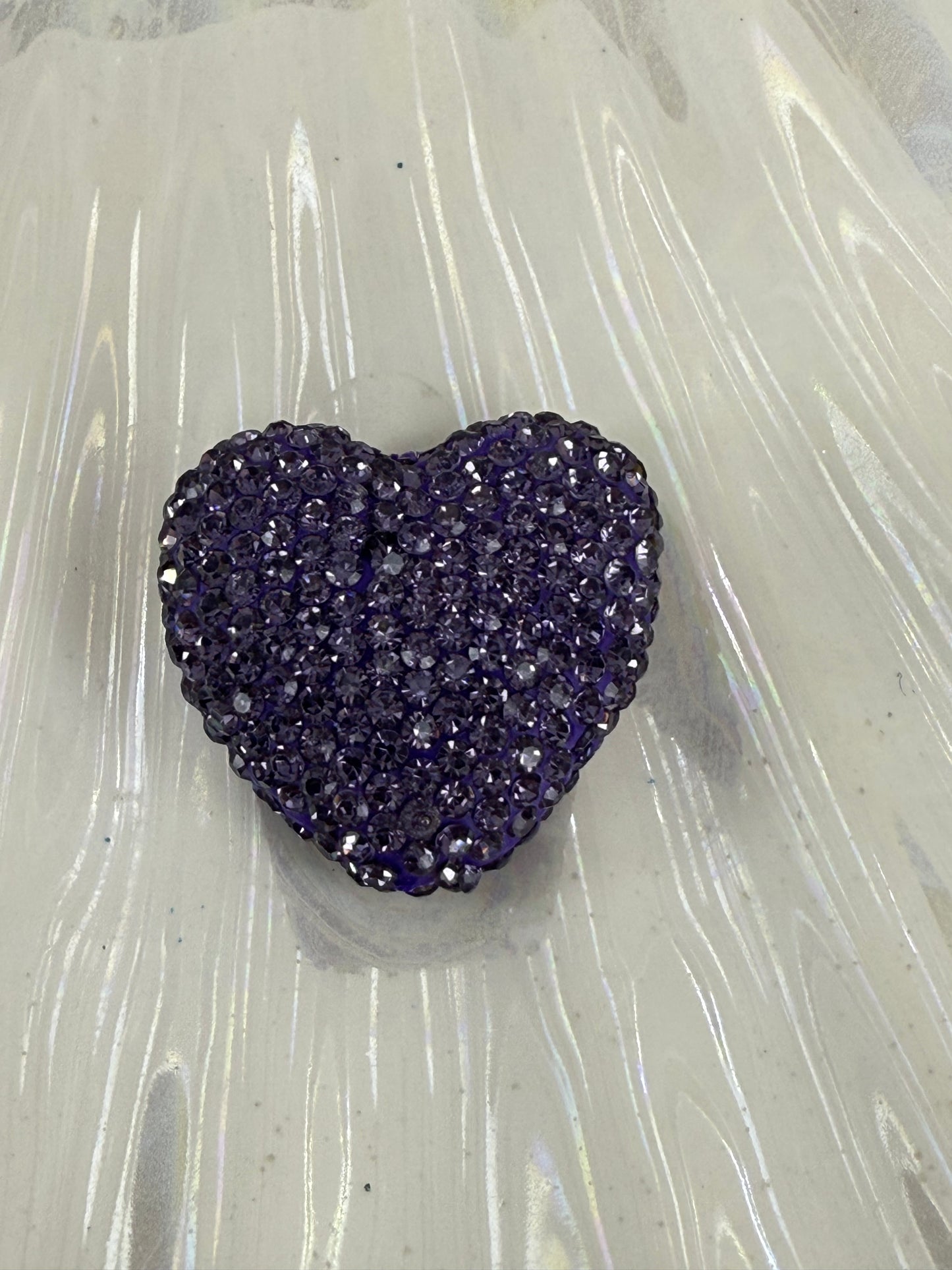R45- (1PC) CHOOSE YOUR COLOR- High Quality 30mm HEART Pave-rhinestones with Polymer Clay Core Beads for DIY