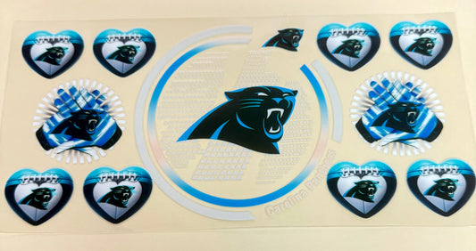 C313- (1PC) PANTHERS 16OZ UV DTF Transfer Wrap/Sticker for Cup/Tumbler