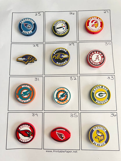 (1) PC- Choose Your TEAM- FOOTBALL/BASKETBALL SPORTS Silicone Focal image 4