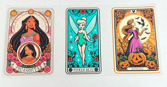 C603- (1PC) PRINCESS TAROT CARD STYLE 16OZ UV DTF Transfer Wrap/Sticker for Cup/Tumbler
