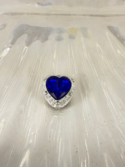 R97- (1PC) CHOOSE YOUR COLOR- High Quality ALLOY 19mm Heart Fancy Rhinestone Gemstone Sparkle Crystal Elegant Beads for DIY