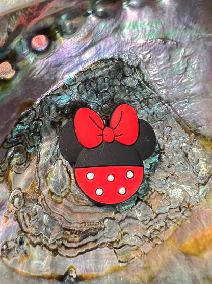 (1)PC- Choose Your Color-  M-i-n-n-i-e Mouse Head  Focal Bead image 1