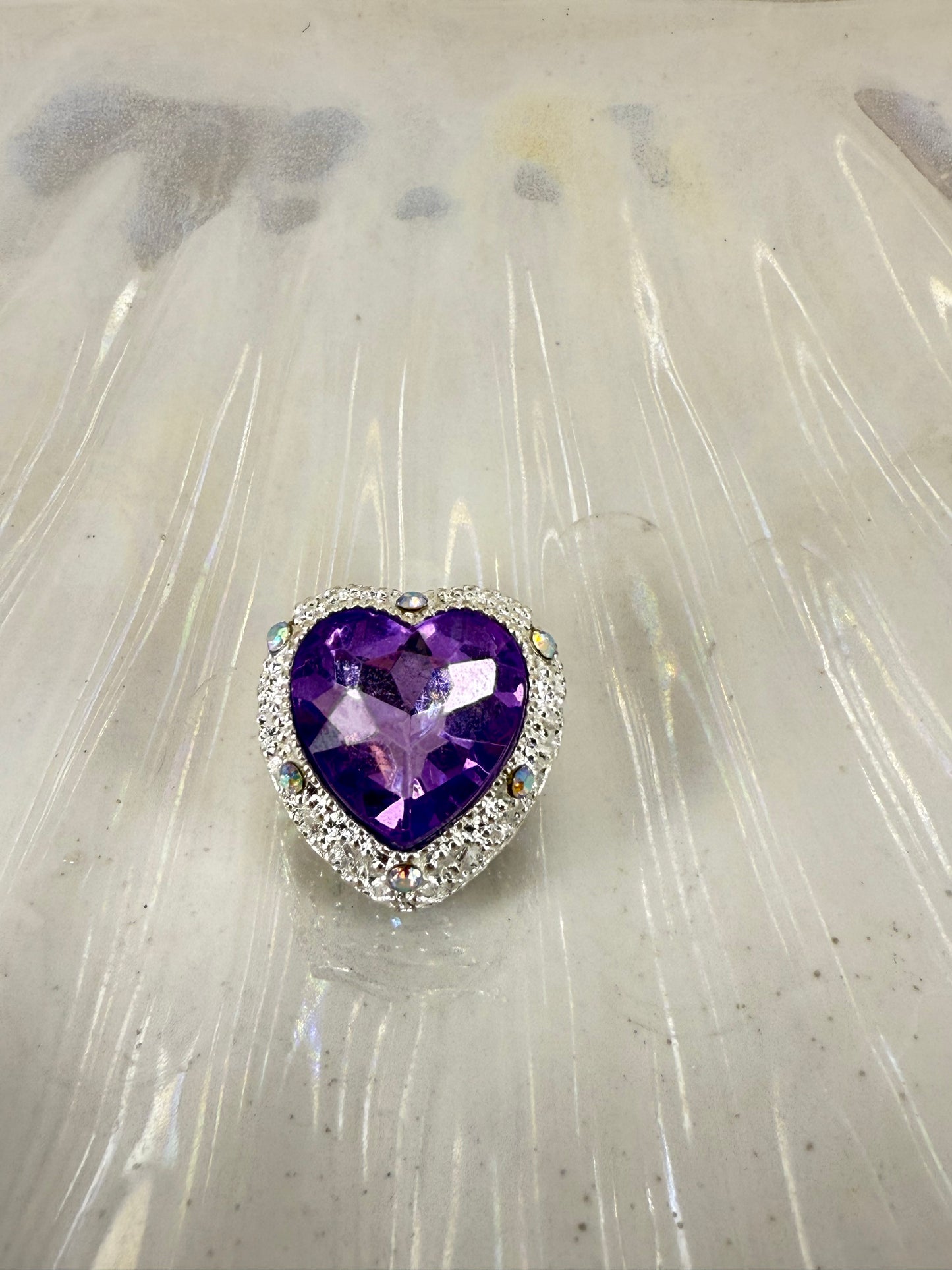 R97- (1PC) CHOOSE YOUR COLOR- High Quality ALLOY 19mm Heart Fancy Rhinestone Gemstone Sparkle Crystal Elegant Beads for DIY