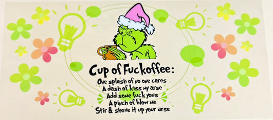 C474- (1PC) GRINCH 16OZ UV DTF Transfer Wrap/Sticker for Cup/Tumbler