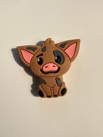 F/A29- (1)PC 1.3" Choose your color- PIG Focal Bead for DIY Keychains, Wristlets, Cup Charms, Car Charms ETC