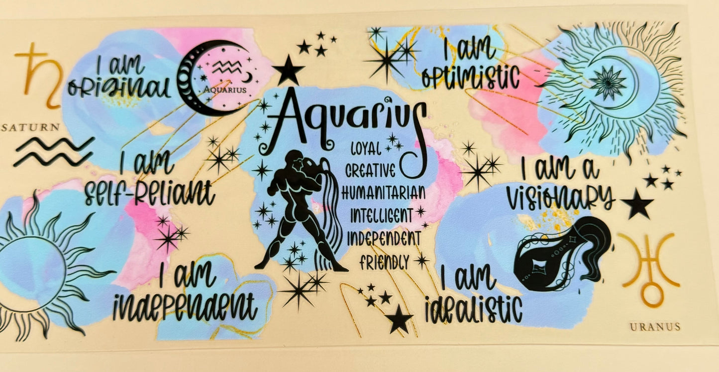C421- HOROSCOPE- (1PC) 16OZ UV DTF Transfer Wrap/Sticker for Cup/Tumbler