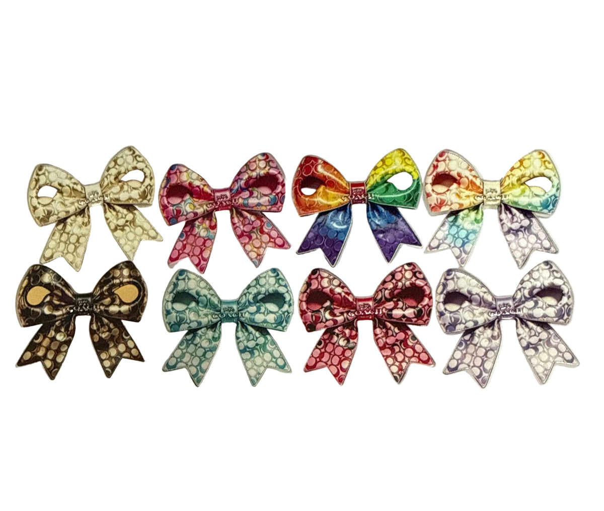 F/ACR82- (1)PC 1.5" CHOOSE YOUR COLOR- COACH BOW UVAB Acrylic Focal Bead for DIY Pens, Keychains, Wristlets, Cup Charms, Car Charms ETC