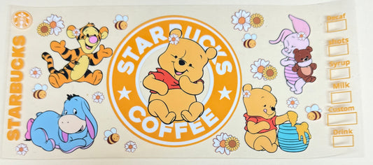 C498- (1PC) BABY POOH 16OZ UV DTF Transfer Wrap/Sticker for Cup/Tumbler