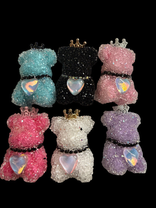 SUG5- (1PC) Choose Your Color/Design- 36MM Large Size Sugar Coated Bear Bead