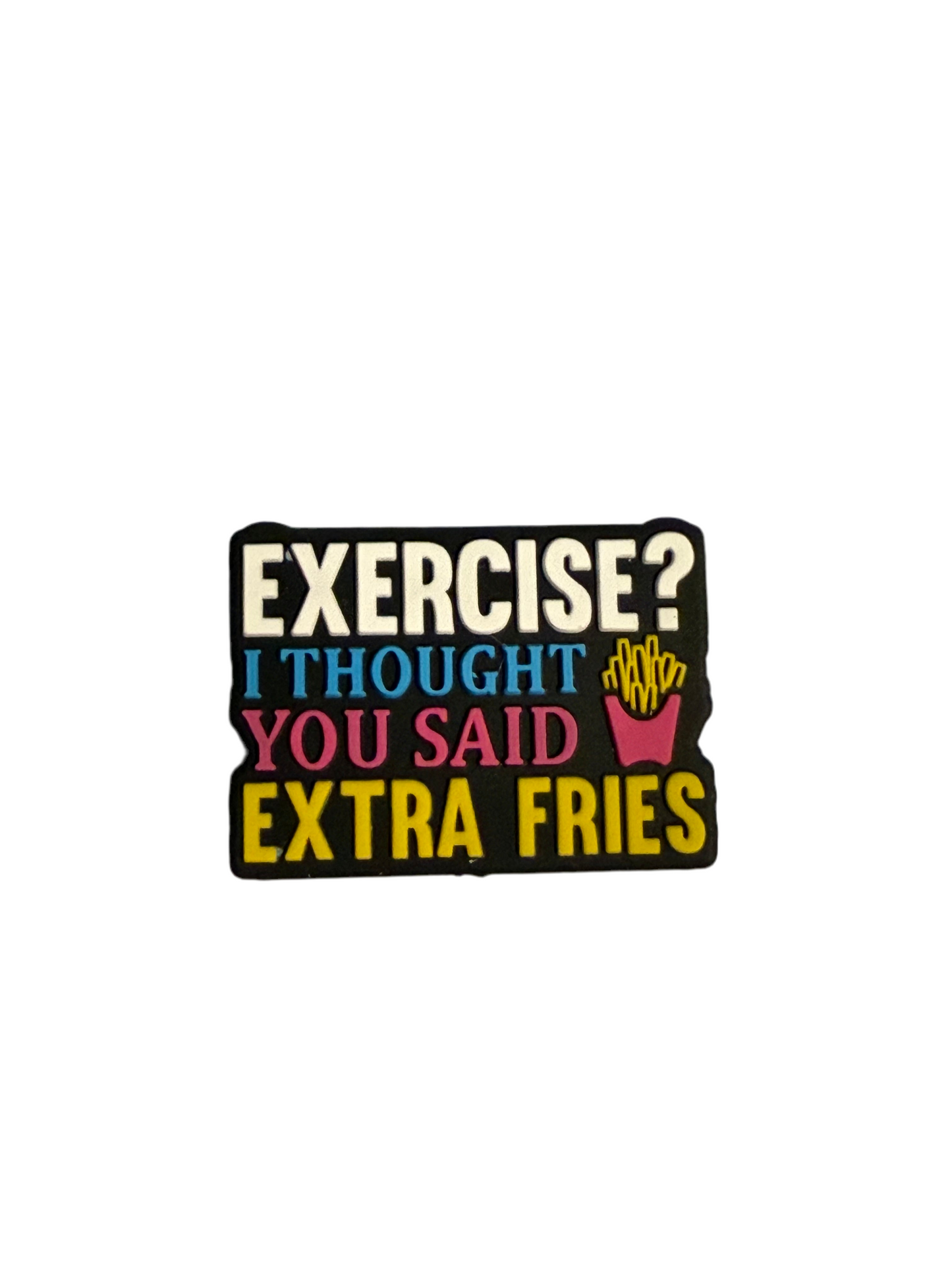 F/Q8- (1)PC 1.2" EXERCISE? I thought you said EXTRA FRIES Focal Bead for DIY Keychains, Wristlets, Cup Charms, Car Charms ETC