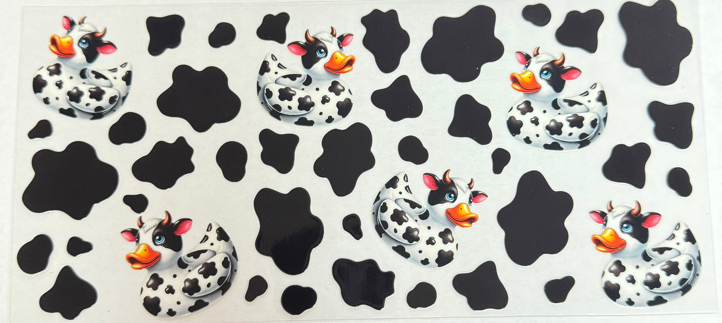 C568- (1PC) COW DUCKS 16OZ UV DTF Transfer Wrap/Sticker for Cup/Tumbler
