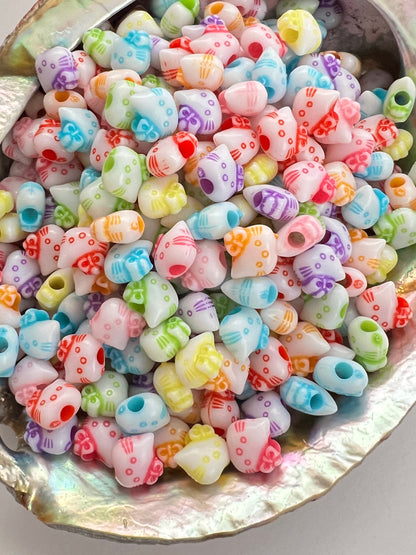 20 PCS- 8mm Cat shaped HK kitty designed Rainbow Beads image 3