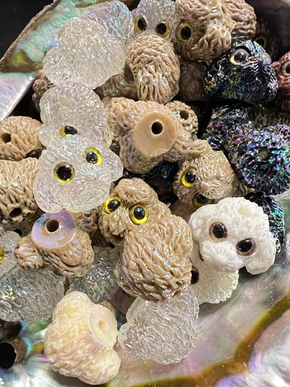 5 PCS- 20mm 3D UVAB Mixed Colors Poodle Dog Head Beads image 0