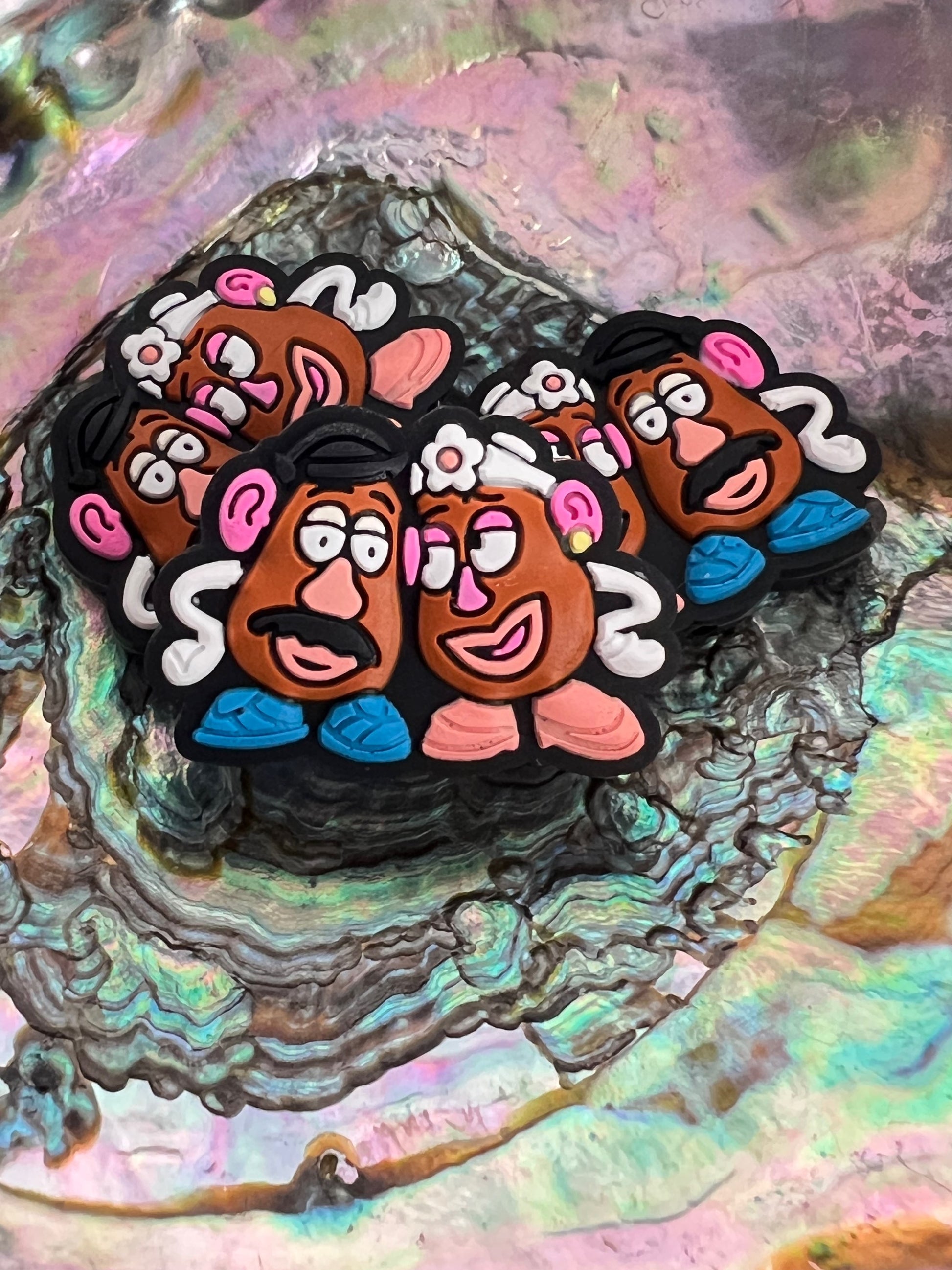 (1)PC-  Mr. & Mrs. Potato Head Focal Bead image 0
